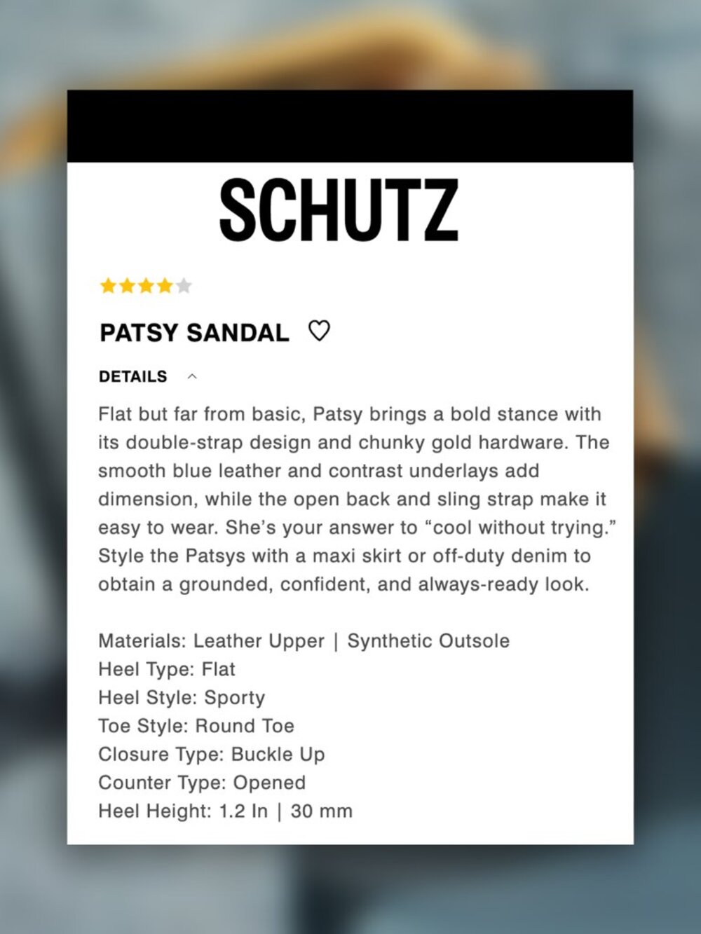 SCHUTZ Denim Patsy Sandals - Size 10 - Picture 8 of 8